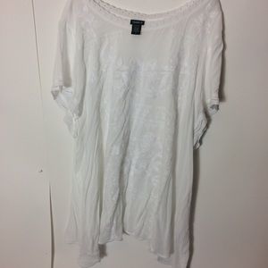 Torrid size 3 white - eyelet -embroidered shirt